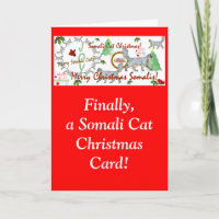 Finally Somali Cat Christmas Cards