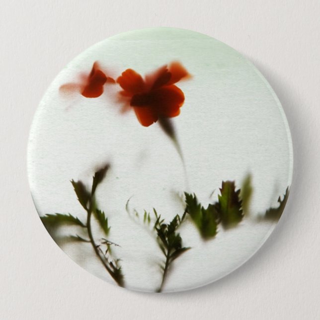 Finally spring! 10 cm round badge (Front)