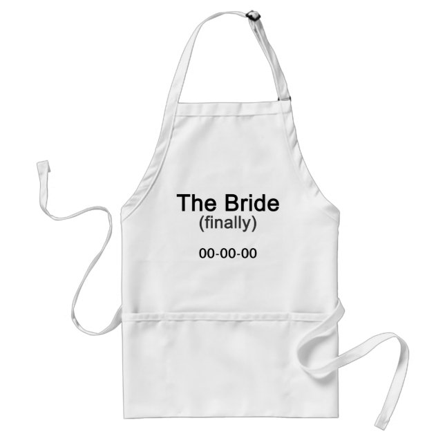 Finally the Bride Gift Standard Apron (Front)