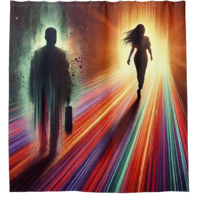 Finally Walking Away from Him Shower Curtain (Front)