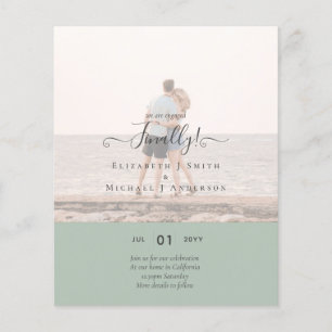 Finally We are Engaged! Wedding Announcement PHOTO Flyer