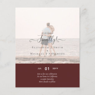 Finally We are Engaged! Wedding Announcement PHOTO Flyer