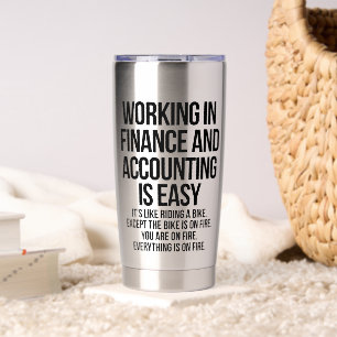 Finance and accounting insulated tumbler