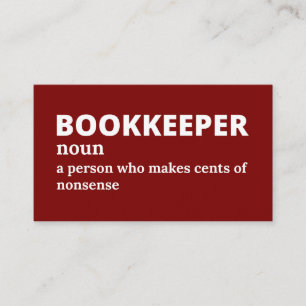 Finance Assistant - Humourous Definition Business Card