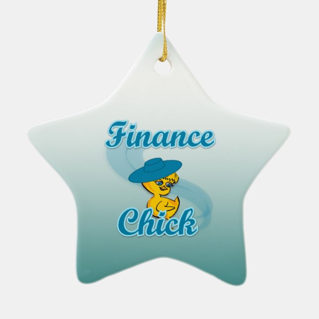 Finance Chick #3 Ceramic Tree Decoration (Back)
