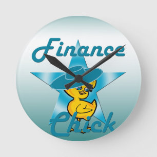 Finance Chick #7 Round Clock