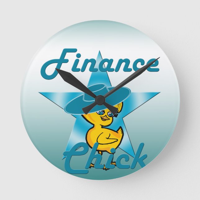 Finance Chick #7 Round Clock (Front)