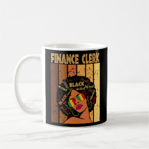 Finance Clerk Afro African American Black History Coffee Mug
