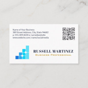 Finance Corporate Logo QR Code Business Card