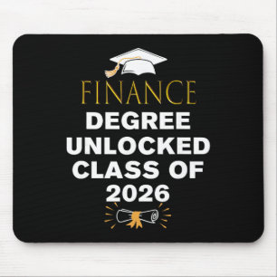 Finance Degree Unlocked Cl Of 2026 Graduation Gift Mouse Pad