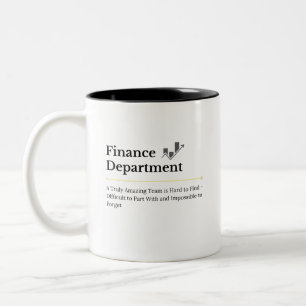Finance Department Appreciation Quote Personalised Two-Tone Coffee Mug