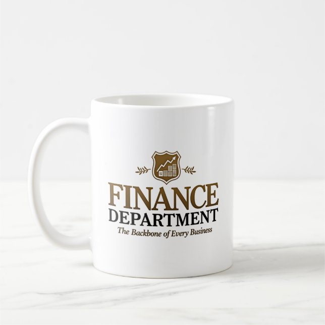 Finance Dept. Custom Name  Coffee Mug (Left)