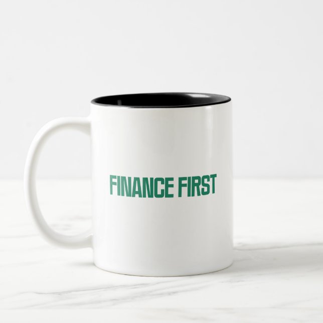 Finance First | Economic Priority Professional Two-Tone Coffee Mug (Left)