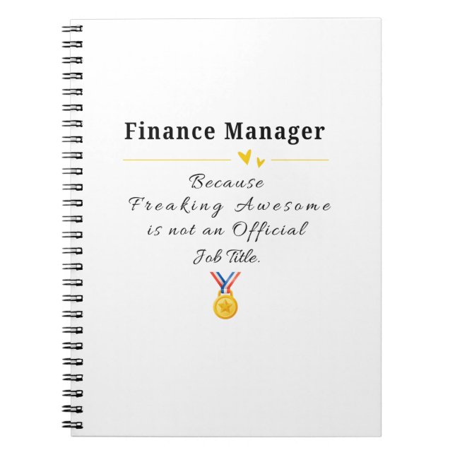 Finance Manager Notebook (Front)