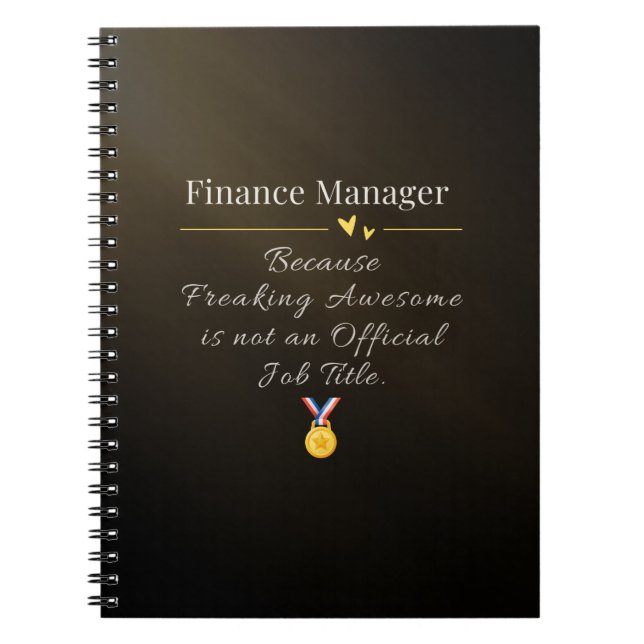 Finance Manager  Notebook (Front)