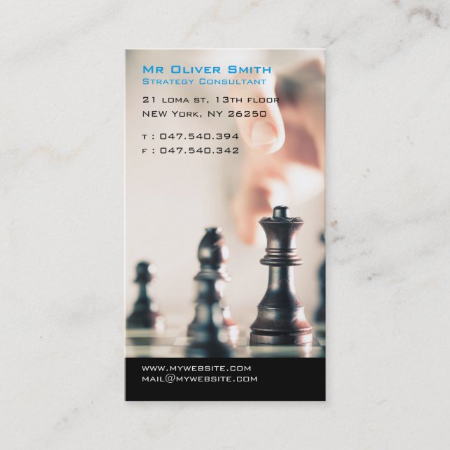 Finance or Business Strategy Consultant Business Card (Front)