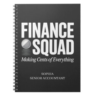 Finance Squad Custom Name Funny Office Humour  Notebook