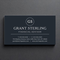 Financial Advisor Black Silver Luxury