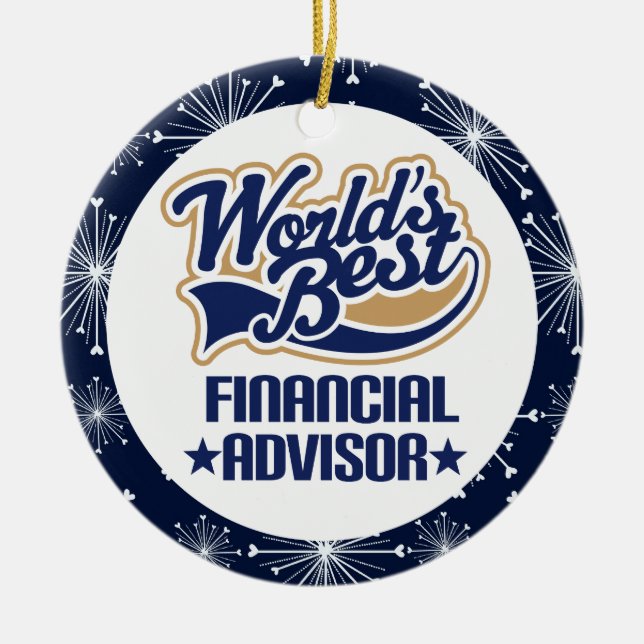 Financial Advisor Gift Ornament (Front)