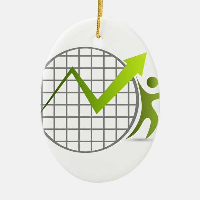 Financial Advisor Icon Ceramic Tree Decoration (Front)