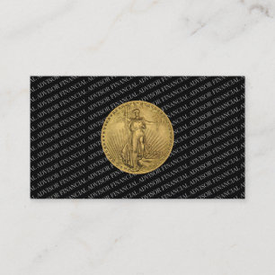 Financial Advisor Money Wealth Management Coin Business Card