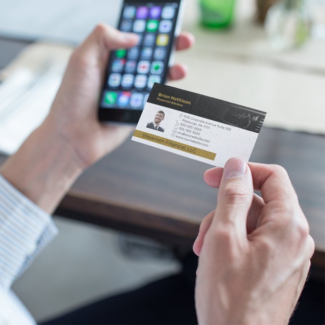 Financial Advisor | Planner Professional Business  Card (Creator Uploaded)