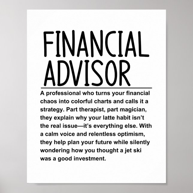 Financial advisor poster (Front)