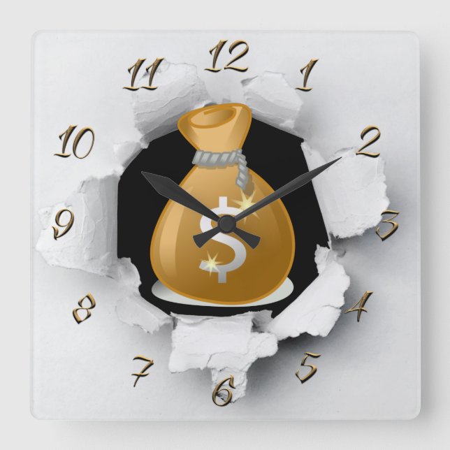 Financial advisor square wall clock (Front)