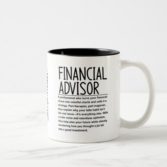 Financial advisor Two-Tone coffee mug (Right)