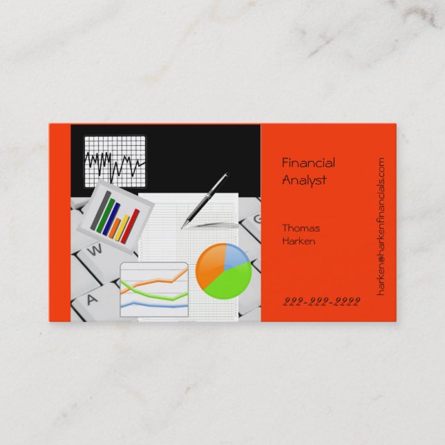 Financial Analyst Business Card (Front)