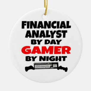 Financial Analyst Gamer Ceramic Tree Decoration