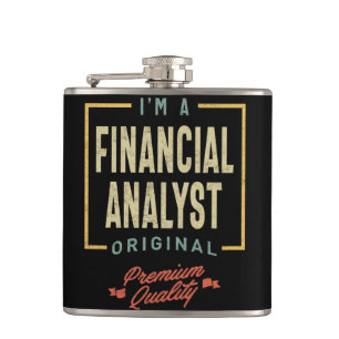 Financial Analyst Job Title Men Women Gift Hip Flask