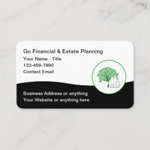 Financial And Estate Planning Business Cards Bulk