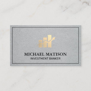 Financial Bar Graph Chart   Stock Analysis Business Card