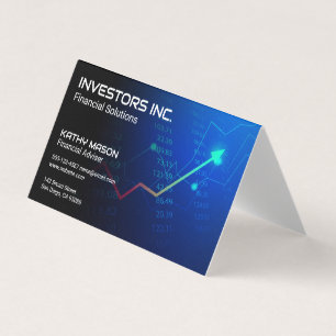 Financial Chart and Numbers Business Card