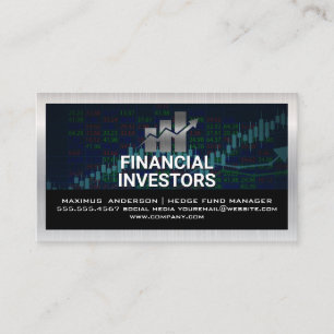 Financial Chart Logo   Stock Reports Business Card