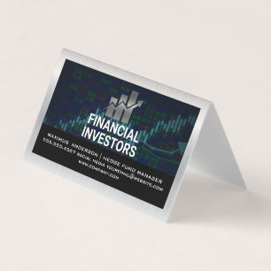 Financial Chart Logo   Stock Reports Business Card