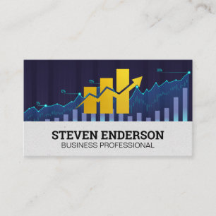 Financial Chart   Stock Graph Bar Chart Business Card