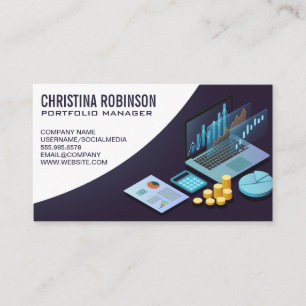 Financial Charts and Graphs   Portfolio Business Card