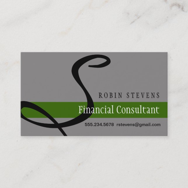 Financial Consulant Business Card (Front)