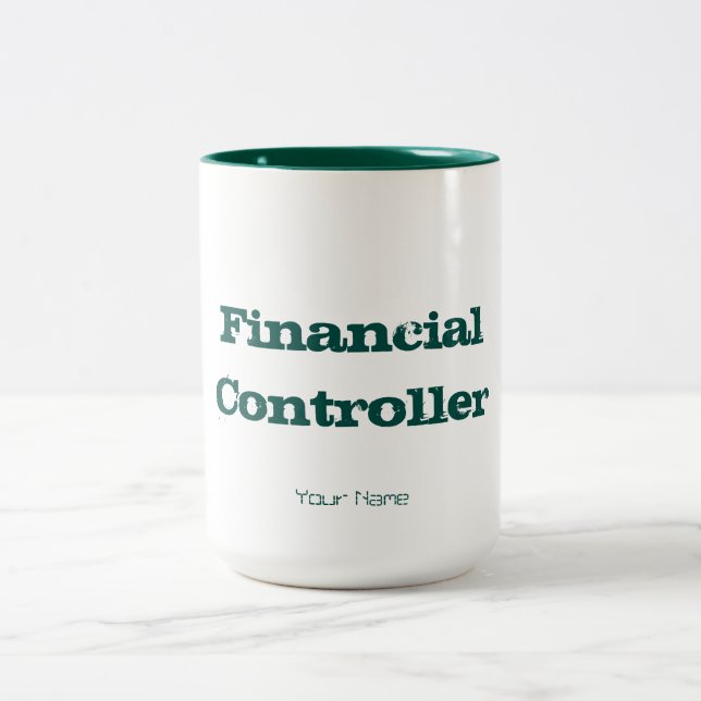 "FINANCIAL CONTROLLER" Two-Tone COFFEE MUG (Center)
