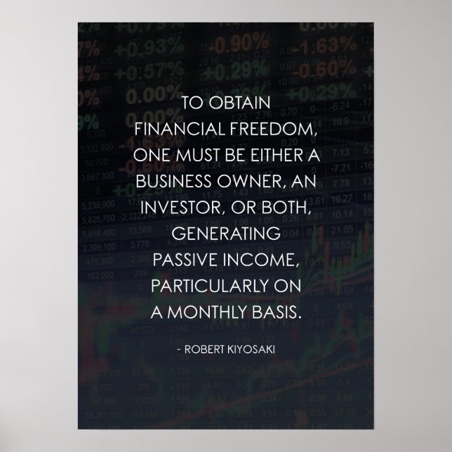 Financial Freedom - Success Motivation Poster (Front)