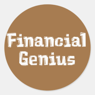 Financial Genius Gifts Classic Round Sticker