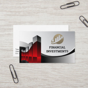Financial Graph Logo Business Card