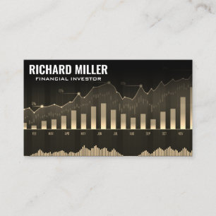 Financial Graphs   Stocks Market Analyst Business Card