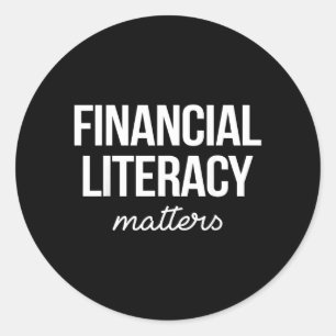 Financial Literacy Classic Round Sticker