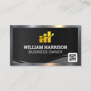 Financial Logo   QR Code Business Card