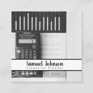 Financial Planner Accountant Wealth Management Square Business Card