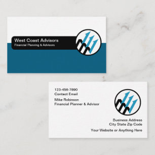 Financial Planner And Advisor Business Cards
