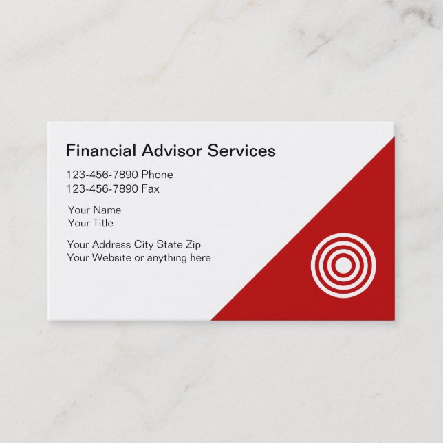 Financial Planning Business Cards (Front)